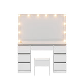 Artiss Dressing Table Vanity Desk Set Stool 12 Led Bulbs White